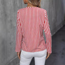 Chic Striped V-Neck Blouse for Women