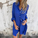 Chic Women's Blouse and Shorts Ensemble