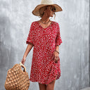 Chic Women's V-Neck Summer Dress with Flowy Sleeves
