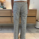 Women's Striped Leisure Pants with Adjustable Waistband