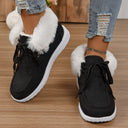 Women's Plush Collar Sneakers with Non-Slip Sole