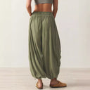 Chic Ruffle Detail Harem Trousers for Women