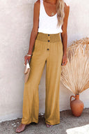 Chic Women's High-Cut Wide-Leg Summer Trousers