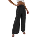 Flowing Pleated Wide-Leg Women's Trousers