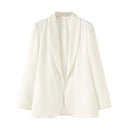 Chic Women's Blazer with Trendy Cut and Stylish Pockets
