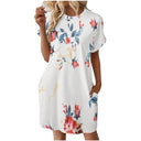 Floral Print Women's Summer Dress with Pockets