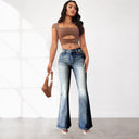 High-Waisted Women's Bootcut Jeans in Trendy Washes