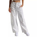 Wide-Leg Women's Cargo Pants with Pockets