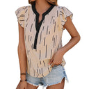 Stylish Women's Ruffled Sleeve Blouse with Modern Design