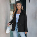 Chic Double-Breasted Women's Blazer Jacket