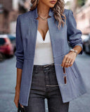 Chic Houndstooth Blazer Jacket for Women