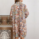 Chic Paisley Shirt Dress with Tie Detail