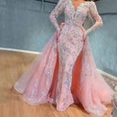 Chic Evening Dress with Lace Accents and Shimmer