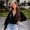 Chic V-Neck Blouse for Women