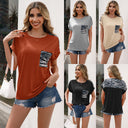 Animal Print Pocket Oversized Women's Tee
