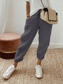 Women's Linen Pants with Elastic Waist and Handy Pockets