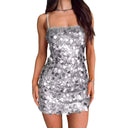 Spiral Pattern Mini Dress with Spaghetti Straps