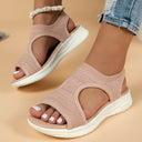 Women's Stylish Elastic Upper Sandals with Padded Footbed