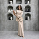 Ruffled Button Placket Dress for Women
