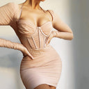 Chic Ruffled Mini Dress with Spaghetti Straps