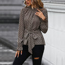 Chic Wrap Blouse with Voluminous Sleeves for Women