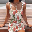 Floral Lace-Trimmed Women's Short Dress