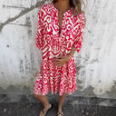 Chic Women's Beach Dress with Trendy Print