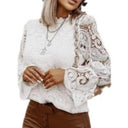 Lace Blouse with Ruffle Sleeves for Women