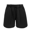Women's Stylish Pants with Elastic Waist and Side Tie