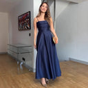 Off-Shoulder Evening Dress with Flared Skirt for Women