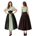 Chic Maxi Dress with Lacing & Flowing Sleeves