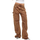 Women's Adjustable Waist Cargo Jeans