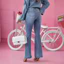 High-Waisted Flared Jeans with Vintage Charm