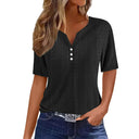 Chic V-Neck Short Sleeve Blouse for Women