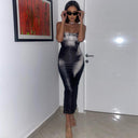 Women’s Shimmering Midi Dress for Chic Style