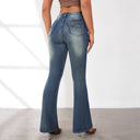 Retro High-Waisted Flared Jeans for Women