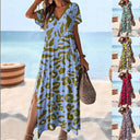 Animal Print Maxi Dress with Slit