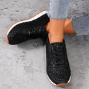 Glittering Women's Sneakers with Flexible Sole