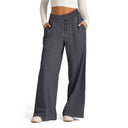 Chic Women's Loose Fit Leisure Pants with Elastic Waist and Handy Pockets
