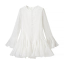 Chic Women's Fringe Ruffle Hem Dress