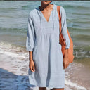 Stylish Hooded Women's Summer Dress with Pockets