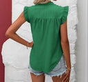 Chic Ruffle Short Sleeve Blouse for Women