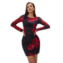 Floral Long Sleeve Women's Dress