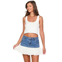 Women's Ruffled Hem Denim Skirt - Chic Style