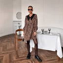 Chic Women's Animal Print Dress