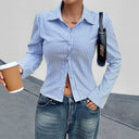 Sleek Striped Blouse for Women