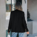 Chic Double-Breasted Women's Blazer Jacket