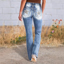 Women’s Stretch Bootcut Jeans with High Waistband