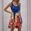 Artistic Women's Sleeveless Beach Dress with Flattering Fit