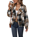 Stylish Women's Checked Blazer Jacket